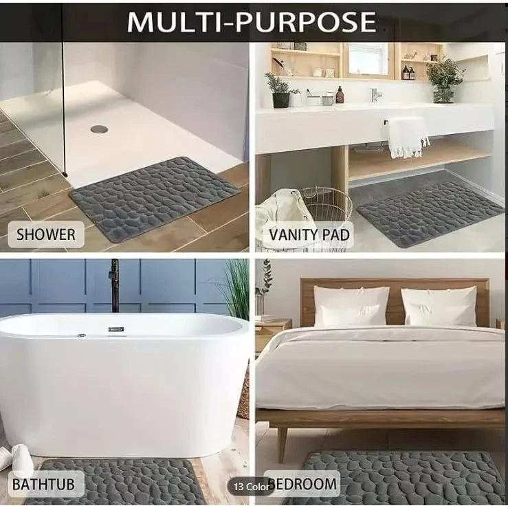 Tapete Soft Antiderrapante para Banheiro, Sala e Quarto com Diversas Cores 40cm x 60cm