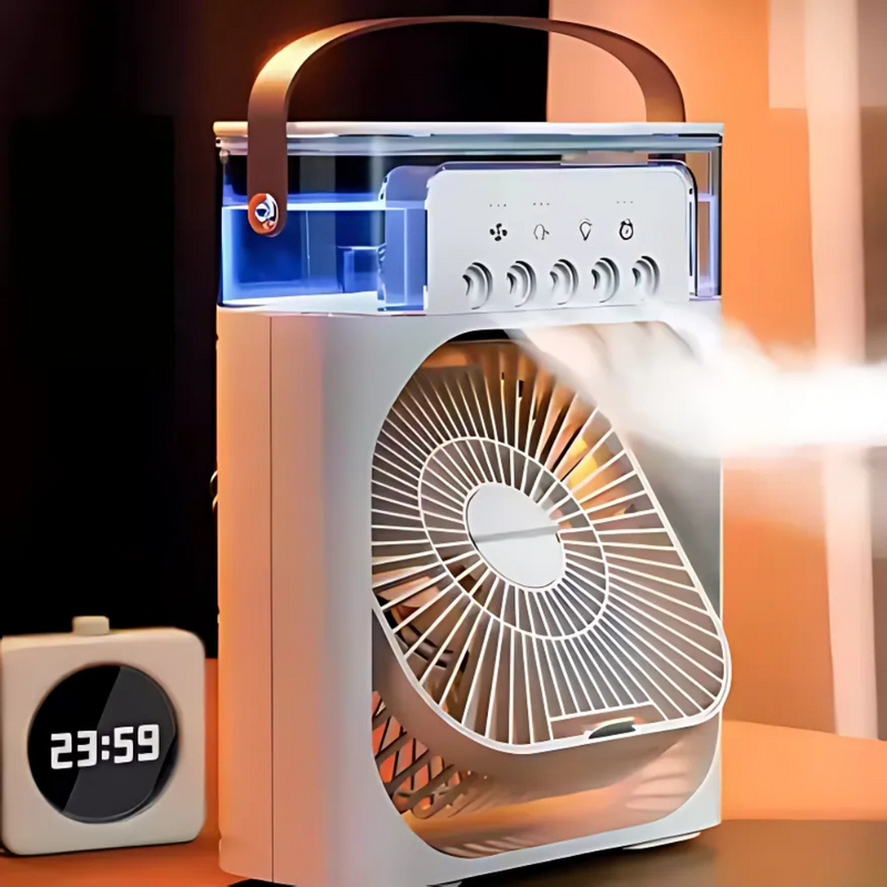 Refrigerador de Ar Portátil com LED e USB Tipo C